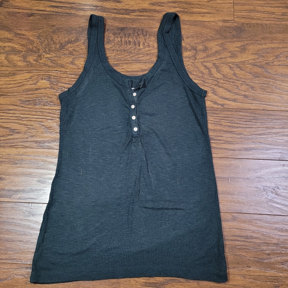 Green Henley Tank